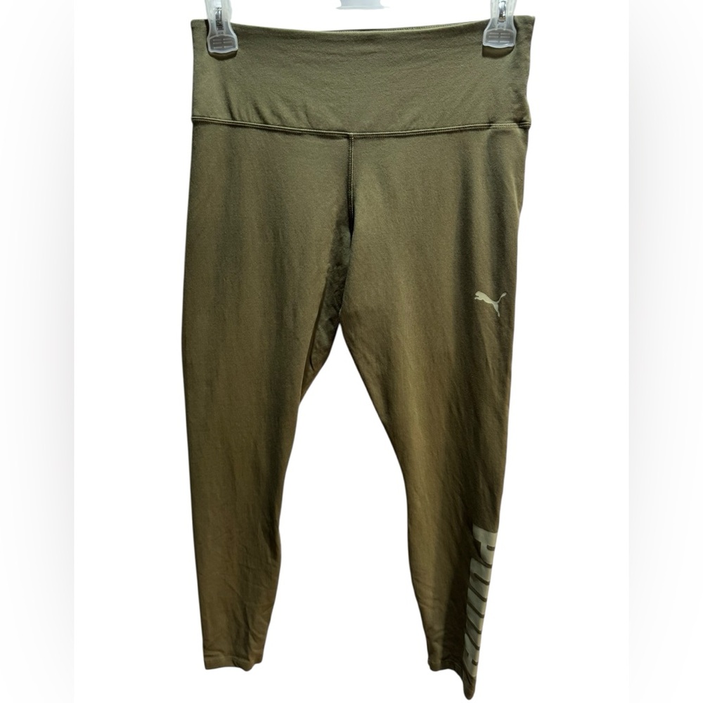 Puma Olive Green Athletic Leggings Size L